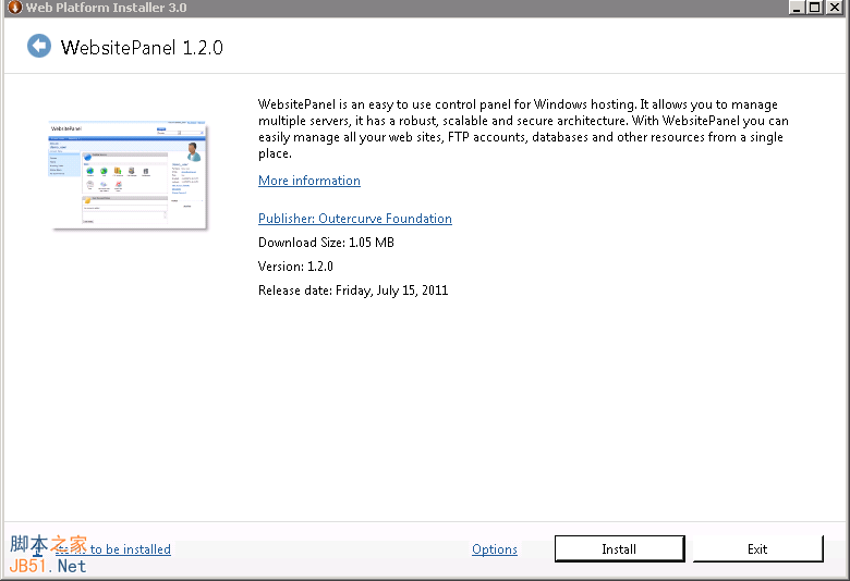 WebsitePanel安装2