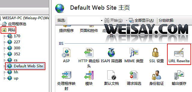 Windows7 IIS7.5本地测试伪静态(Rewrite)